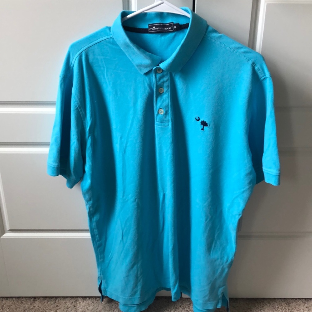 Men’s Medium Palmetto Moon Blue Polo Shirt